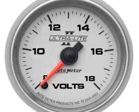 AutoMeter GAUGE; VOLTMETER; 2 1/16in.; 18V; DIGITAL STEPPER MOTOR; ULTRA-LITE II