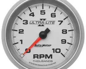 AutoMeter GAUGE; TACHOMETER; 3 3/8in.; 10K RPM; IN-DASH; ULTRA-LITE II