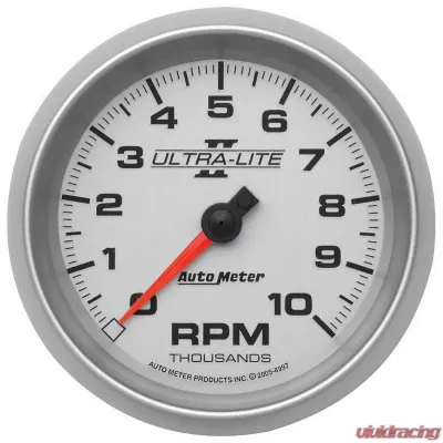 AutoMeter GAUGE; TACHOMETER; 3 3/8in.; 10K RPM; IN-DASH; ULTRA-LITE II - 4997