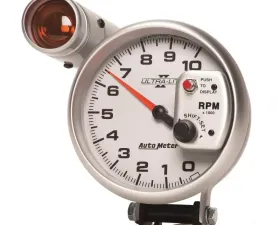 AutoMeter GAUGE; TACHOMETER; 5in.; 10K RPM; PEDESTAL W/EXT. SHIFT-LITE; ULTRA-LITE II