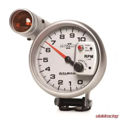 AutoMeter GAUGE; TACHOMETER; 5in.; 10K RPM; PEDESTAL W/EXT. SHIFT-LITE; ULTRA-LITE II - 4999