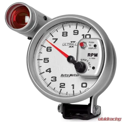 AutoMeter GAUGE; TACHOMETER; 5in.; 10K RPM; PEDESTAL W/EXT. SHIFT-LITE; ULTRA-LITE II - 4999