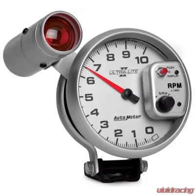 AutoMeter GAUGE; TACHOMETER; 5in.; 10K RPM; PEDESTAL W/EXT. SHIFT-LITE; ULTRA-LITE II - 4999