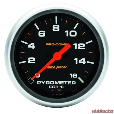 AutoMeter GAUGE; PYROMETER (EGT); 2 5/8in.; 1600deg.F; DIGITAL STEPPER MOTOR; PRO-COMP - 5444