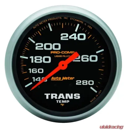 AutoMeter GAUGE; TRANS TEMP; 2 5/8in.; 140-280deg.F; LIQUID FILLED MECH; 8FT.; PRO-COMP - 5451