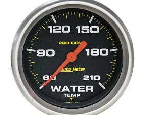 AutoMeter GAUGE; LOW WATER TEMP; 2 5/8in.; 60-210deg.F; DIGITAL STEPPER MOTOR; PRO-COMP