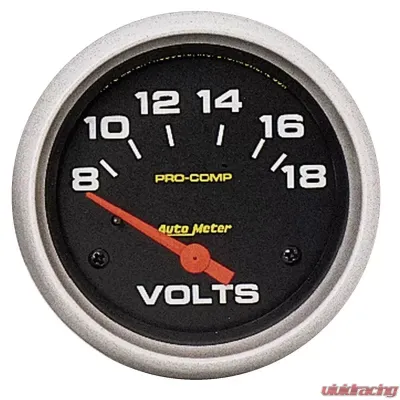 AutoMeter GAUGE; VOLTMETER; 2 5/8in.; 18V; ELECTRIC; PRO-COMP - 5492