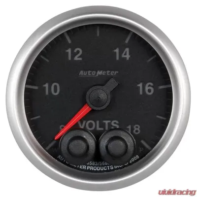 AutoMeter GAUGE; VOLT; 2 1/16in.; 18V; DIGITAL STPR MTR W/PK/WRN; ELITE; W/O PRO-CONTROL - 5683-05702
