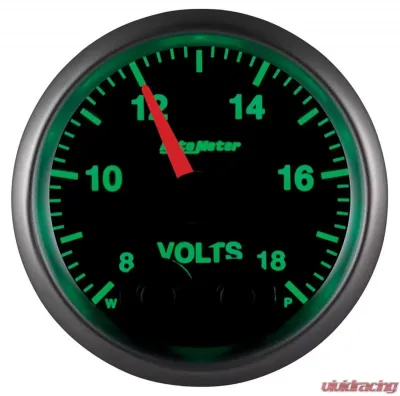AutoMeter GAUGE; VOLT; 2 1/16in.; 18V; DIGITAL STPR MTR W/PK/WRN; ELITE; W/O PRO-CONTROL - 5683-05702