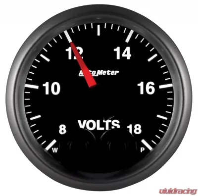 AutoMeter GAUGE; VOLT; 2 1/16in.; 18V; DIGITAL STPR MTR W/PK/WRN; ELITE; W/O PRO-CONTROL - 5683-05702