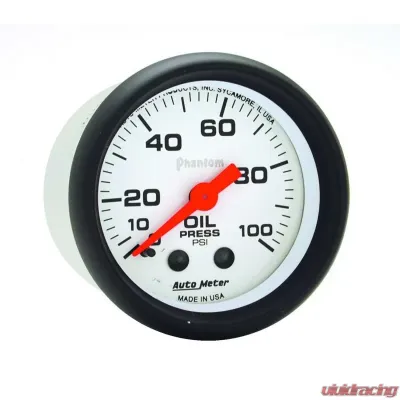 AutoMeter GAUGE; OIL PRESSURE; 2 1/16in.; 100PSI; MECHANICAL; PHANTOM - 5721