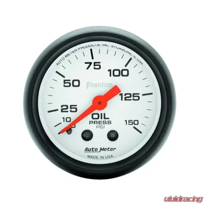 AutoMeter GAUGE; OIL PRESSURE; 2 1/16in.; 150PSI; MECHANICAL; PHANTOM - 5723