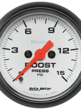 AutoMeter GAUGE; BOOST; 2 1/16in.; 15PSI; DIGITAL STEPPER MOTOR; PHANTOM                                     - 5750 - Image 3