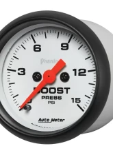 AutoMeter GAUGE; BOOST; 2 1/16in.; 15PSI; DIGITAL STEPPER MOTOR; PHANTOM                                     - 5750 - Image 2
