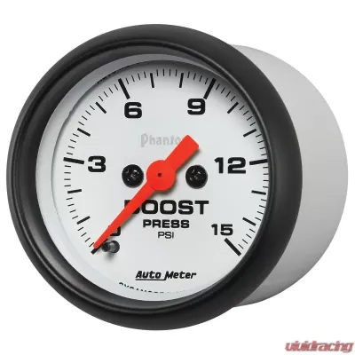 AutoMeter GAUGE; BOOST; 2 1/16in.; 15PSI; DIGITAL STEPPER MOTOR; PHANTOM - 5750