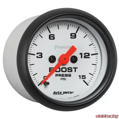 AutoMeter GAUGE; BOOST; 2 1/16in.; 15PSI; DIGITAL STEPPER MOTOR; PHANTOM - 5750