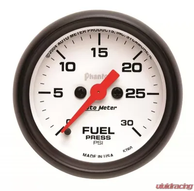 AutoMeter GAUGE; FUEL PRESSURE; 2 1/16in.; 30PSI; DIGITAL STEPPER MOTOR; PHANTOM - 5760