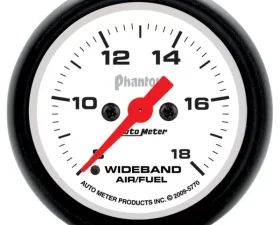 AutoMeter GAUGE; AIR/FUEL RATIO-WIDEBAND; ANALOG; 2 1/16in.; 8:1-18:1; STEPPER MTR; PHANTO