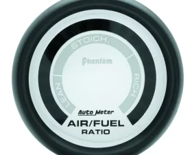 AutoMeter GAUGE; AIR/FUEL RATIO-NARROWBAND; 2 1/16in.; LEAN-RICH; LED ARRAY; PHANTOM