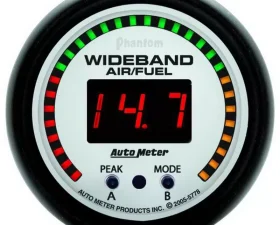 AutoMeter GAUGE; AIR/FUEL RATIO-PRO; 2 1/16in.; 10:1-20:1; DIGITAL W/PEAK/WARN; PHANTOM