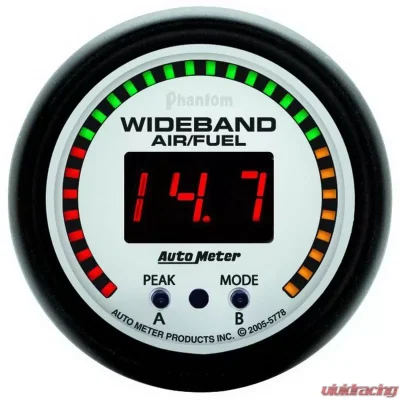 AutoMeter GAUGE; AIR/FUEL RATIO-PRO; 2 1/16in.; 10:1-20:1; DIGITAL W/PEAK/WARN; PHANTOM - 5778