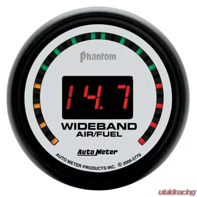 AutoMeter GAUGE; AIR/FUEL RATIO-WIDEBAND; STREET; 2 1/16in.; 10:1-17:1; DIGITAL; PHANTOM - 5779