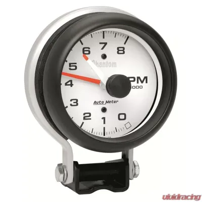 AutoMeter GAUGE; TACHOMETER; 3 3/4in.; 8K RPM; PEDESTAL W/RED LINE; PHANTOM - 5780