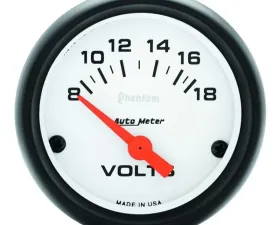 AutoMeter GAUGE; VOLTMETER; 2 1/16in.; 18V; ELEC; PHANTOM
