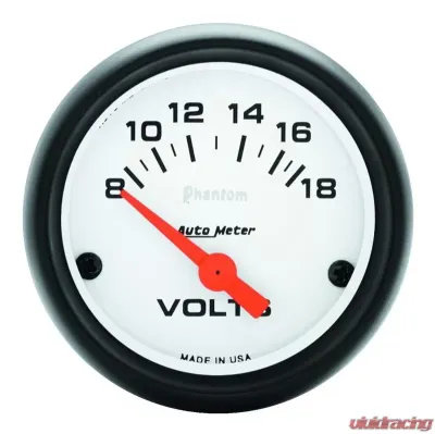 AutoMeter GAUGE; VOLTMETER; 2 1/16in.; 18V; ELEC; PHANTOM - 5791