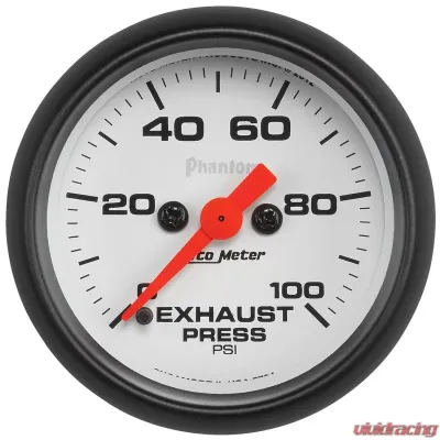 AutoMeter GAUGE; EXHAUST PRESS; 2 1/16in.; 100PSI; DIGITAL STEPPER MOTOR; PHANTOM - 5794