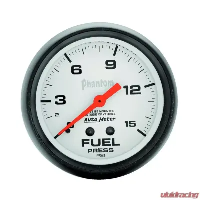 AutoMeter GAUGE; FUEL PRESSURE; 2 5/8in.; 15PSI; MECHANICAL; PHANTOM - 5810