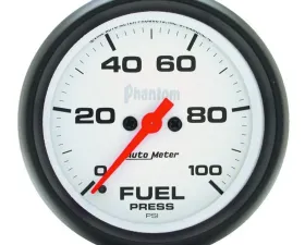 AutoMeter GAUGE; FUEL PRESSURE; 2 5/8in.; 100PSI; DIGITAL STEPPER MOTOR; PHANTOM