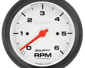 AutoMeter GAUGE; TACHOMETER; 3 3/8in.; 6K RPM; IN-DASH; PHANTOM