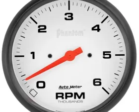 AutoMeter GAUGE; TACHOMETER; 5in.; 6K RPM; IN-DASH; PHANTOM