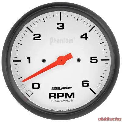 AutoMeter GAUGE; TACHOMETER; 5in.; 6K RPM; IN-DASH; PHANTOM - 5876