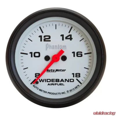 AutoMeter GAUGE; AIR/FUEL RATIO-WIDEBAND; ANALOG; 2 5/8in.; 8:1-18:1; STEPPER MTR; PHANTOM - 5879