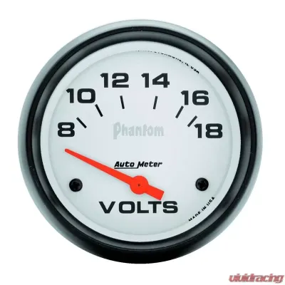 AutoMeter GAUGE; VOLTMETER; 2 5/8in.; 18V; ELECTRIC; PHANTOM - 5891