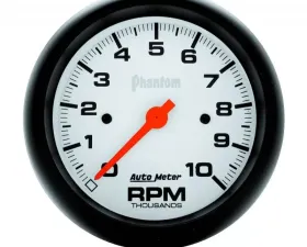 AutoMeter GAUGE; TACHOMETER; 3 3/8in.; 10K RPM; IN-DASH; PHANTOM