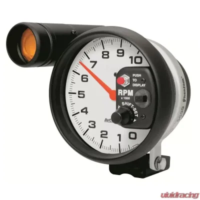 AutoMeter GAUGE; TACHOMETER; 5in.; 10K RPM; PEDESTAL W/EXT. SHIFT-LITE; PHANTOM - 5899