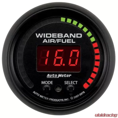 AutoMeter GAUGE; AIR/FUEL RATIO-PRO; 2 1/16in.; 10:1-20:1; DIGITAL W/PEAK/WARN; ES - 5978