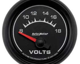 AutoMeter GAUGE; VOLTMETER; 2 1/16in.; 18V; ELECTRIC; ES