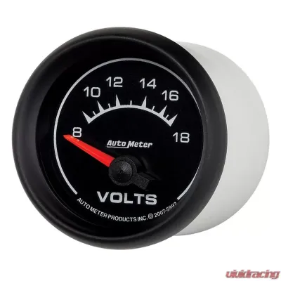 AutoMeter GAUGE; VOLTMETER; 2 1/16in.; 18V; ELECTRIC; ES - 5992