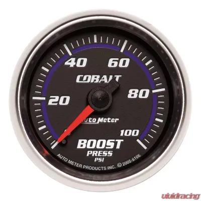 AutoMeter GAUGE; BOOST; 2 1/16in.; 100PSI; MECHANICAL; COBALT - 6106