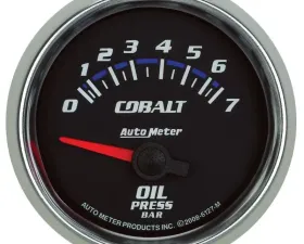 AutoMeter GAUGE; OIL PRESSURE; 2 1/16in.; 7BAR; ELECTRIC; COBALT