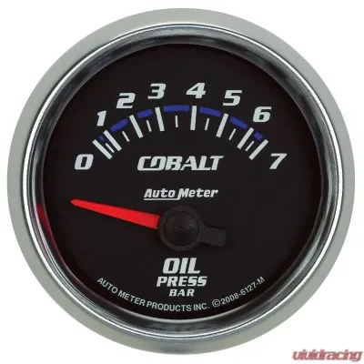 AutoMeter GAUGE; OIL PRESSURE; 2 1/16in.; 7BAR; ELECTRIC; COBALT - 6127-M