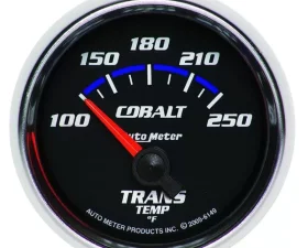 AutoMeter GAUGE; TRANSMISSION TEMP; 2 1/16in.; 100-250deg.F; ELECTRIC; COBALT