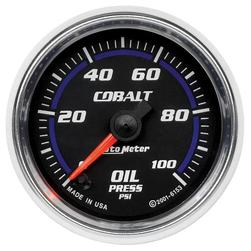 AutoMeter GAUGE; OIL PRESSURE; 2 1/16in.; 100PSI; DIGITAL STEPPER MOTOR; COBALT - 6153