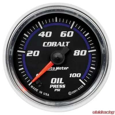 AutoMeter GAUGE; OIL PRESSURE; 2 1/16in.; 100PSI; DIGITAL STEPPER MOTOR; COBALT - 6153