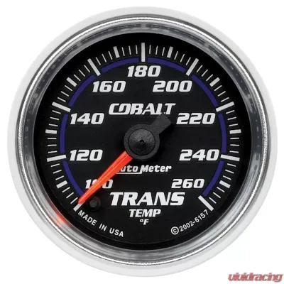 AutoMeter GAUGE; TRANSMISSION TEMP; 2 1/16in.; 100-260deg.F; DIGITAL STEPPER MOTOR; COBALT - 6157