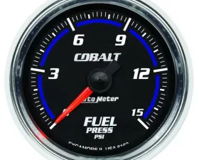 AutoMeter GAUGE; FUEL PRESSURE; 2 1/16in.; 15PSI; DIGITAL STEPPER MOTOR; COBALT